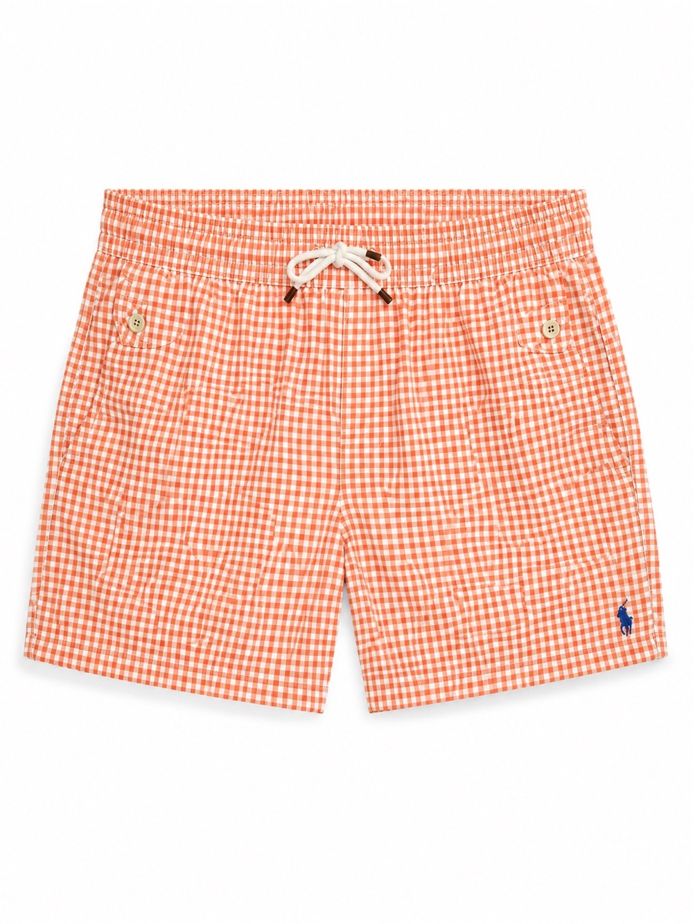 Polo Ralph Lauren Orange and White Gingham Men’s Swim Shorts XL
